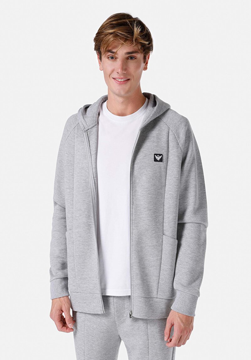 Imagine a Jachetă Gri Pentru Bărbați Slim Fit