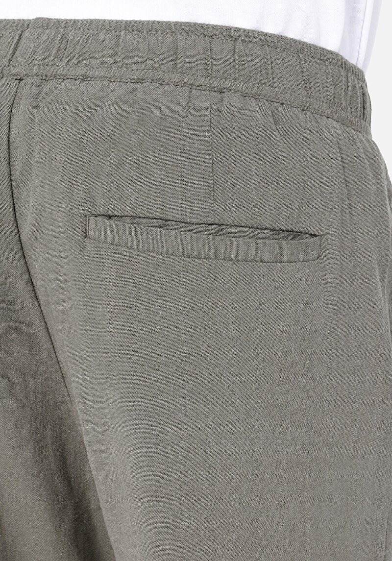 Afișați detalii pentru Regular Fit Mid Waist Straight Leg Pantaloni Verzi Pentru Bărbați