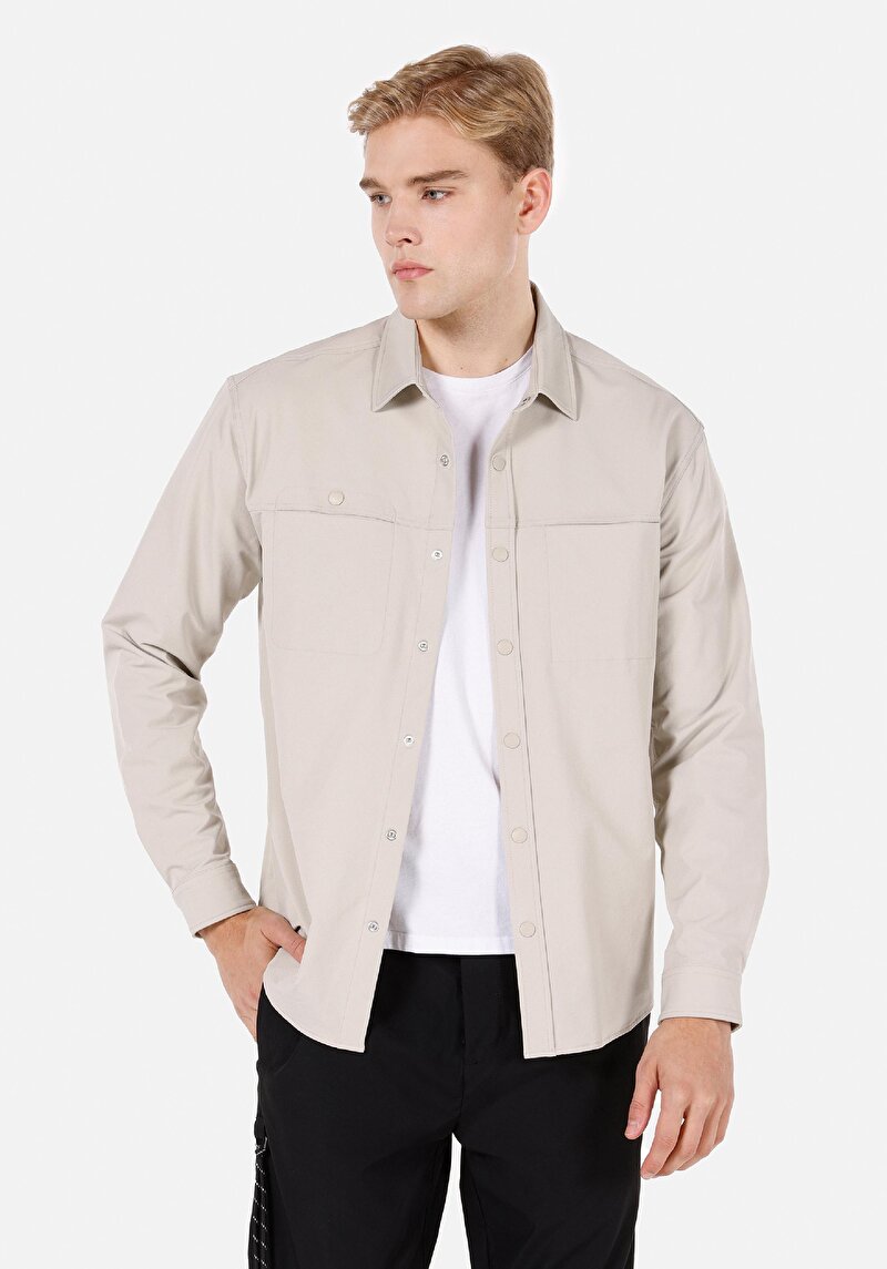 Imagine a Camasa Cu Maneca Lunga De Barbati Alb Regular Fit  Cl1071532