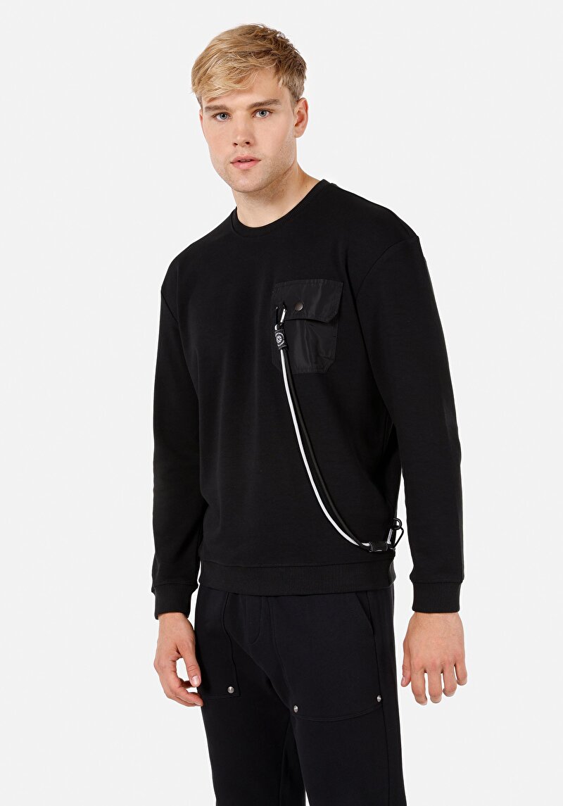 Imagine a Hanorac / Bluza De Barbati Negru Comfort Fit  Cl1071222