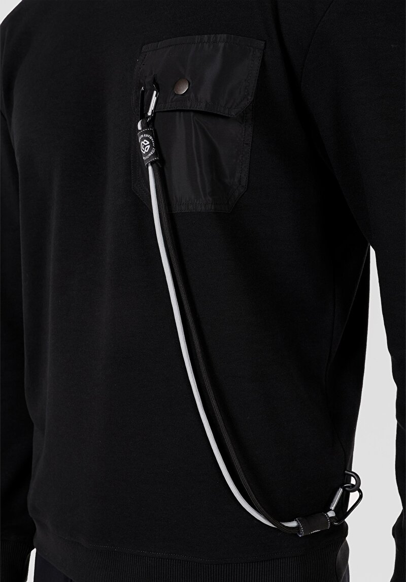 Imagine a Hanorac / Bluza De Barbati Negru Comfort Fit Cl1071222