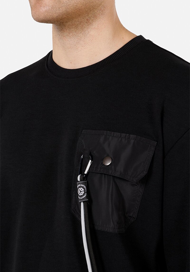 Afișați detalii pentru Hanorac / Bluza De Barbati Negru Comfort Fit  Cl1071222