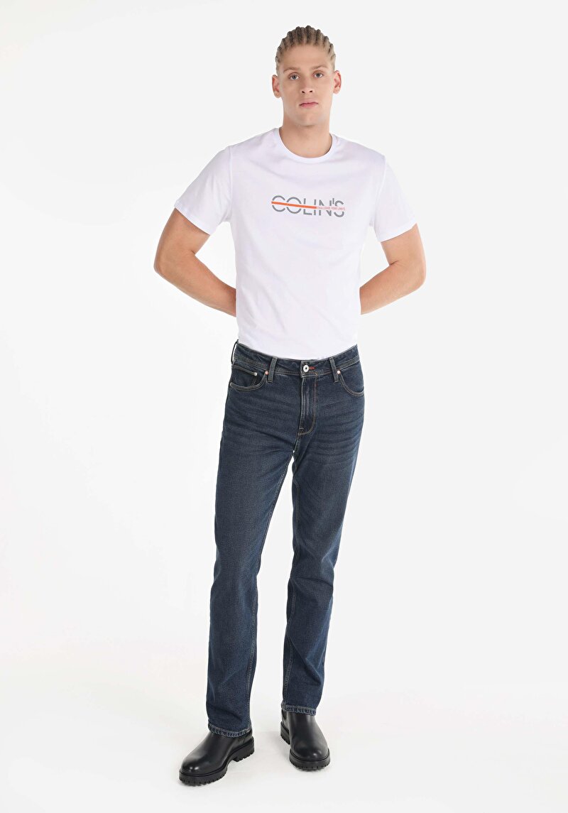 Imagine a Pantaloni De Barbati Albastru Regular Fit 045 David Cl1065410