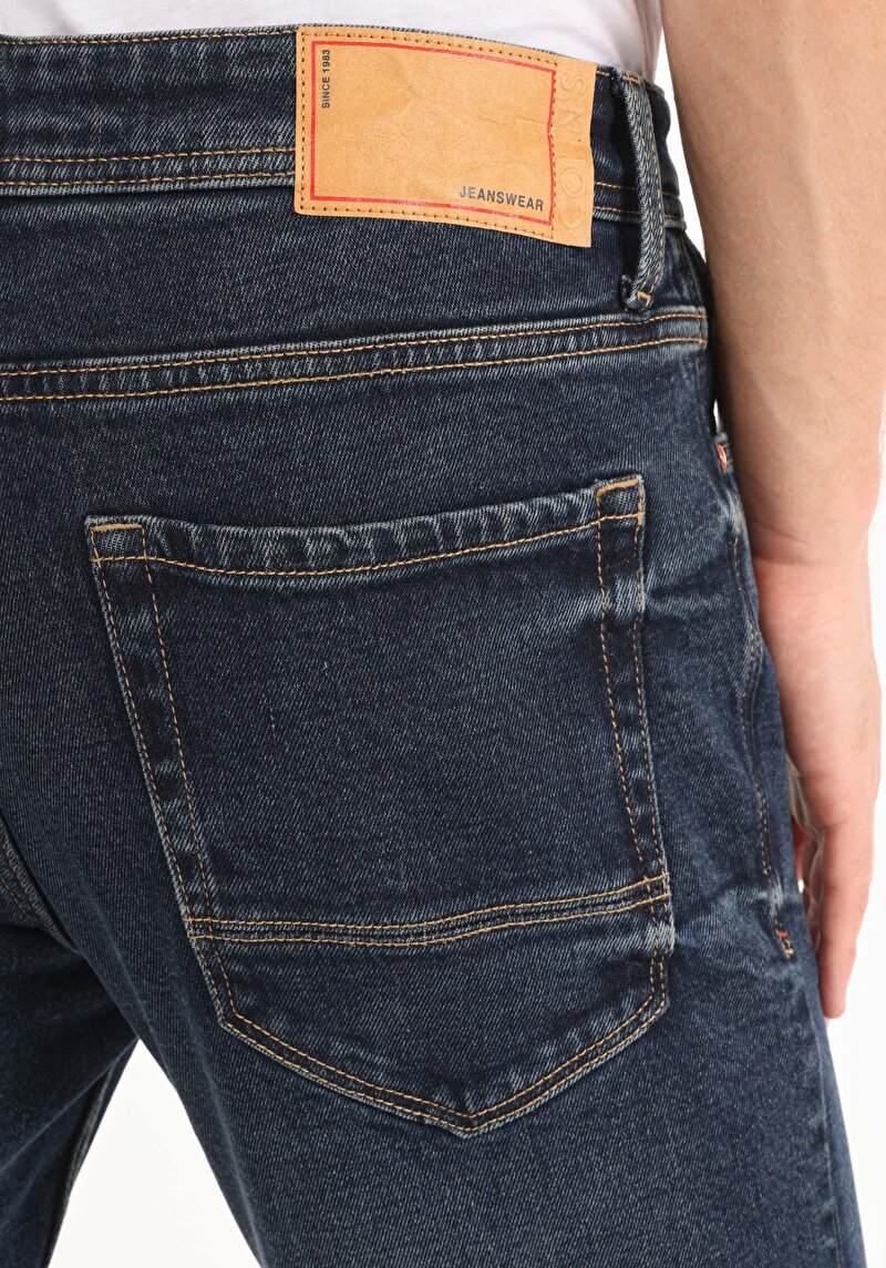 Afișați detalii pentru Pantaloni De Barbati Albastru Regular Fit 045 David Cl1065410