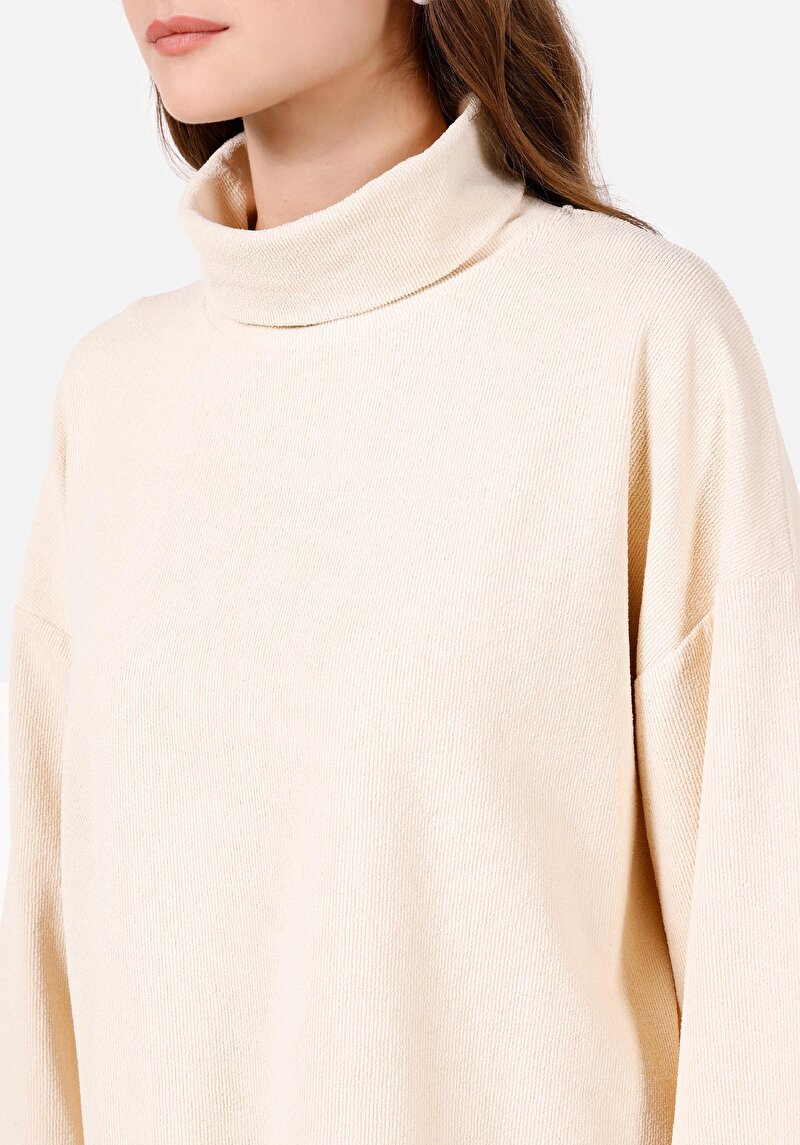 Imagine a Tricou Cu Mânecă Lungă Ecru Pentru Femei