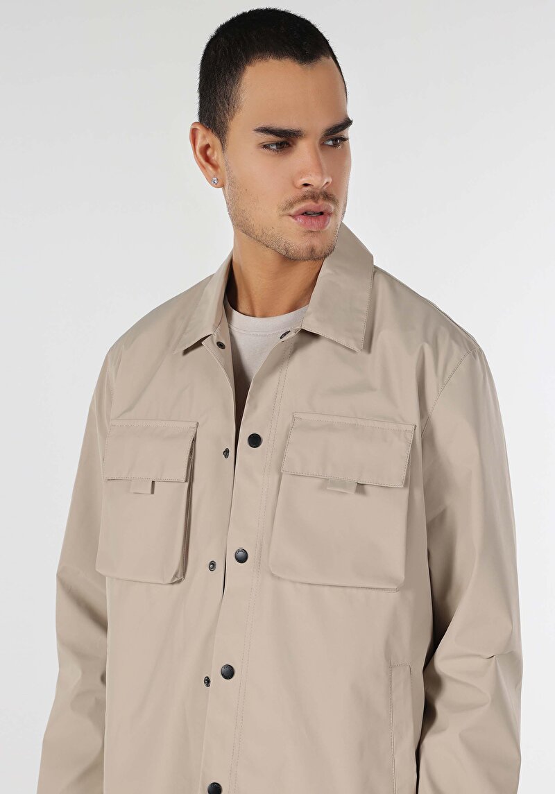 Imagine a Jacheta De Barbati Bej Regular Fit  Cl1062446