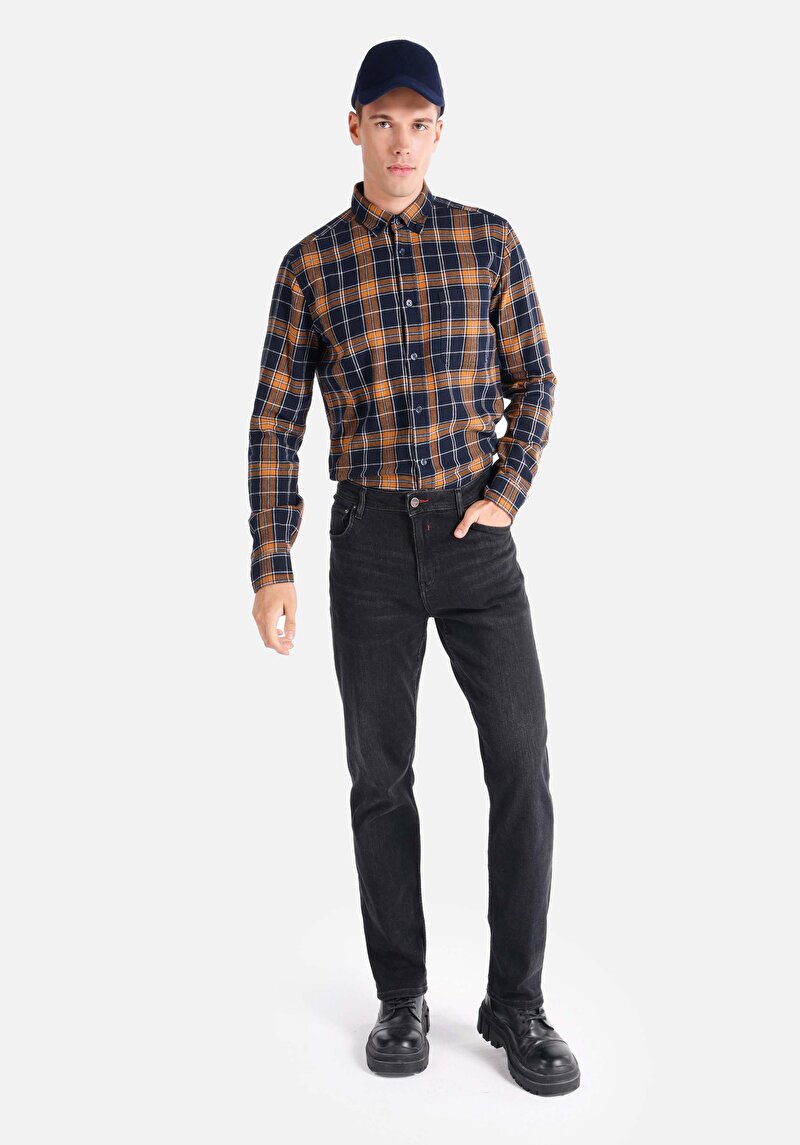 Imagine a Pantaloni De Barbati Negru Regular Fit 045 David Cl1065411