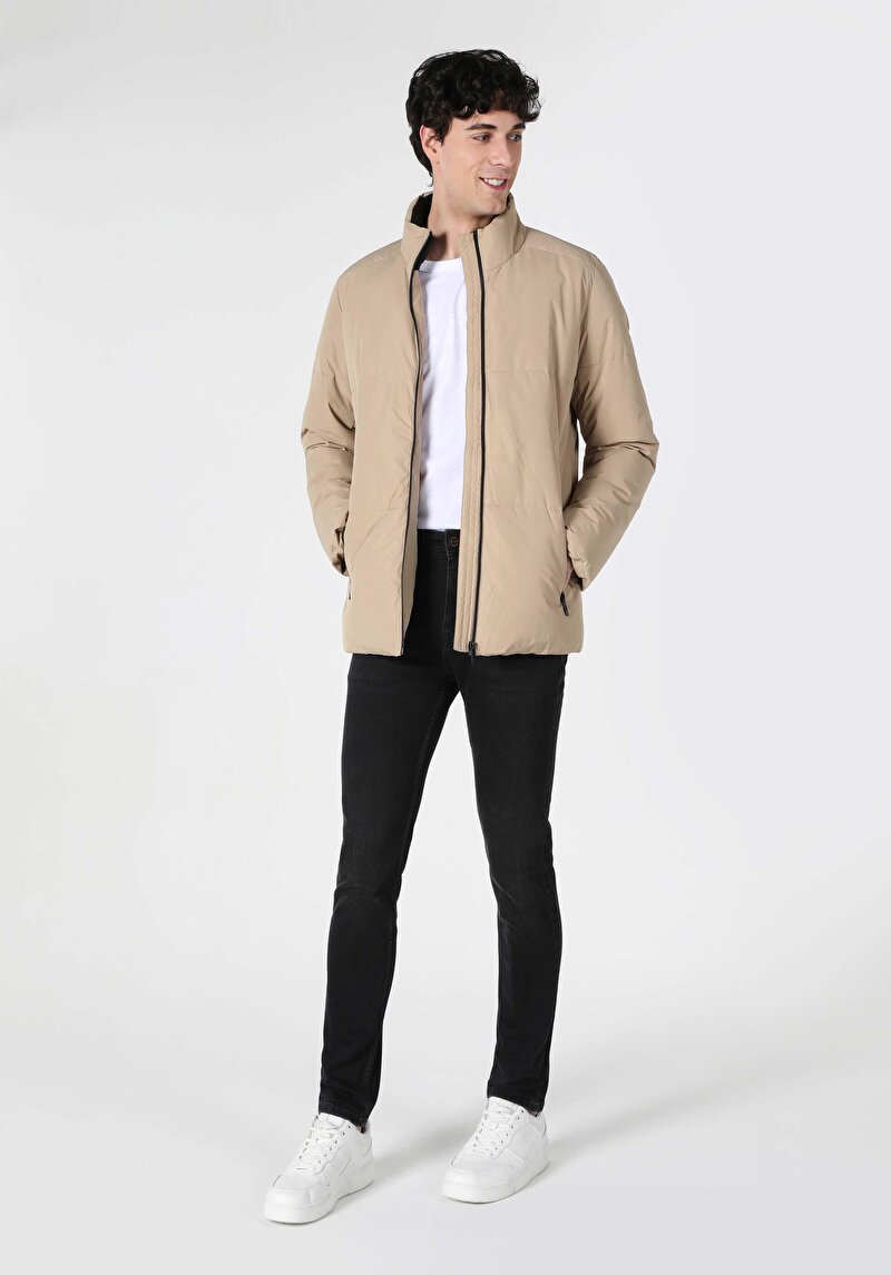 Imagine a Jacheta De Barbati Bej Slim Fit Cl1062447