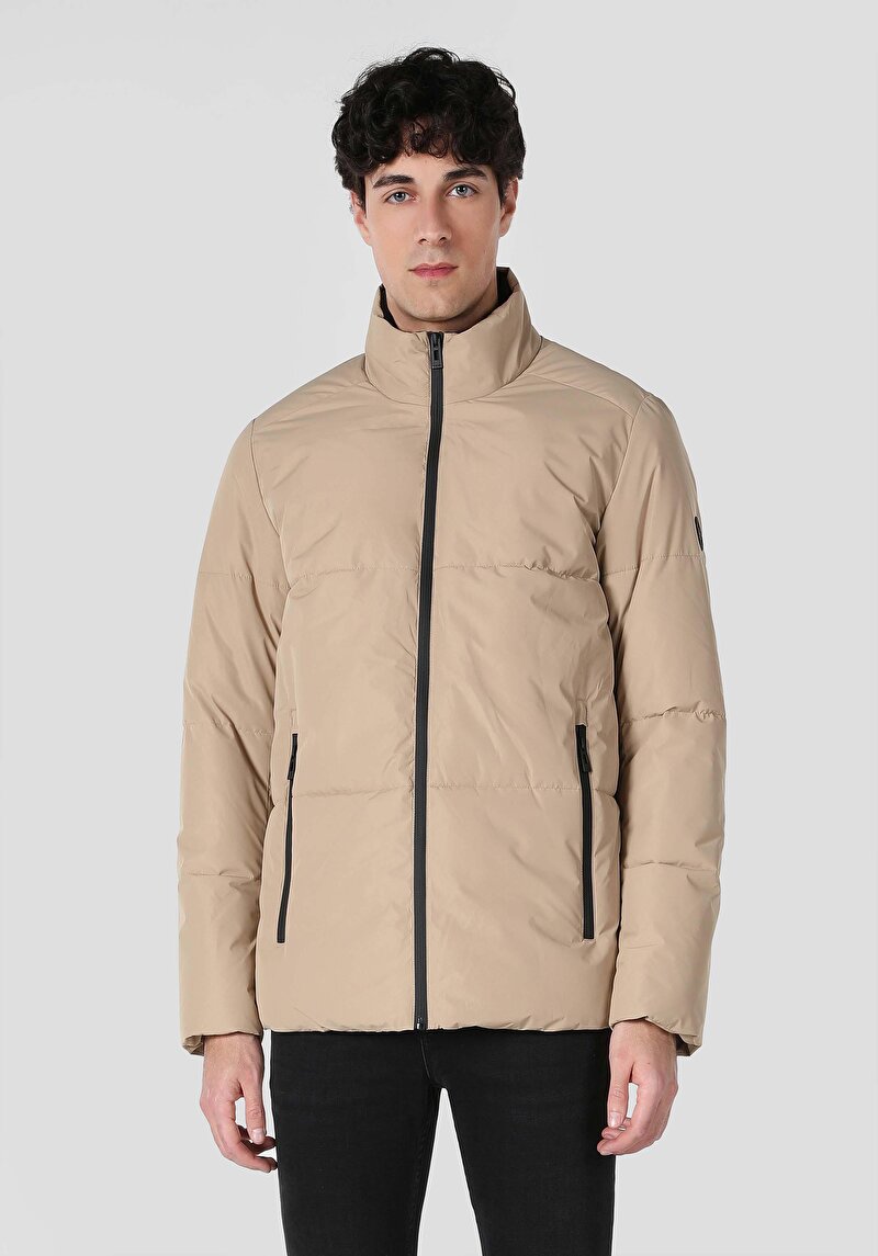 Imagine a Jacheta De Barbati Bej Slim Fit Cl1062447