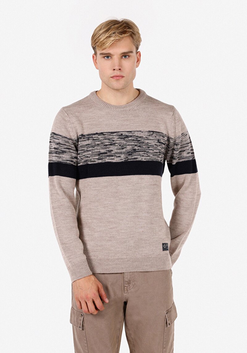 Imagine a Pulover De Barbati Bej Regular Fit Cl1071564