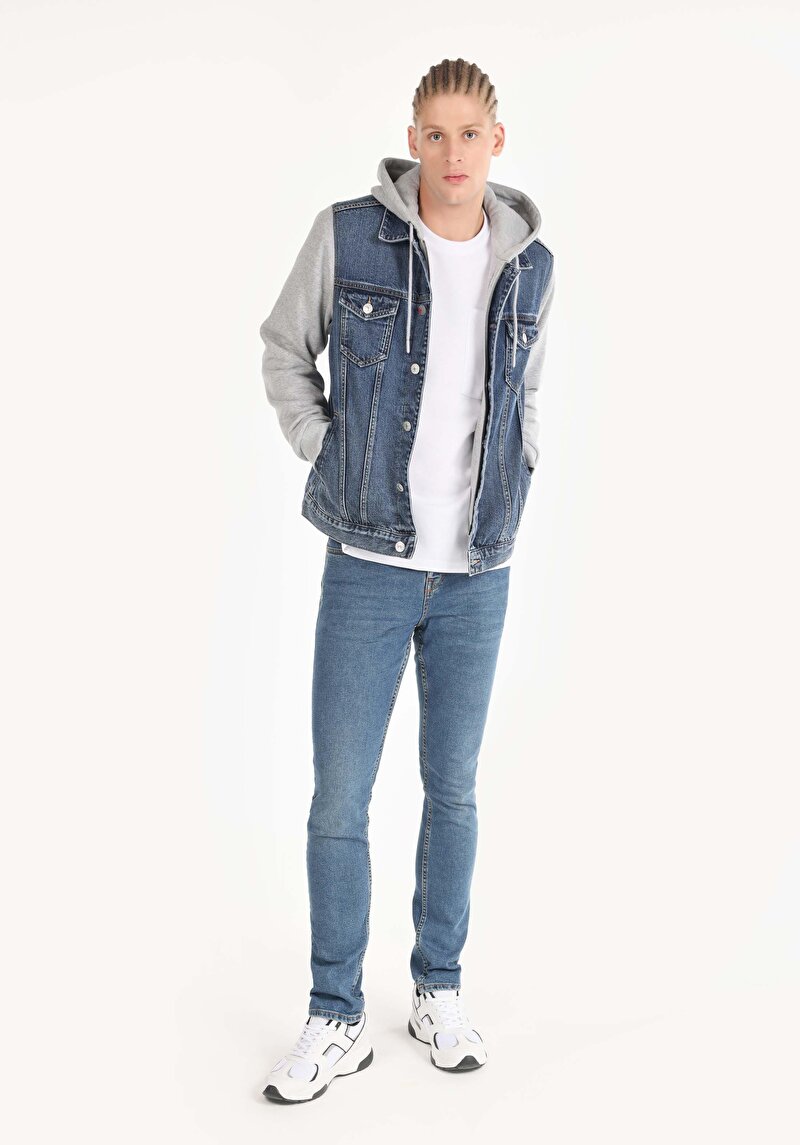 Imagine a Jacheta De Barbati Albastru Regular Fit Cl1065414