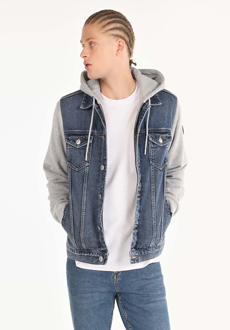 Imagine a Jacheta De Barbati Albastru Regular Fit Cl1065414