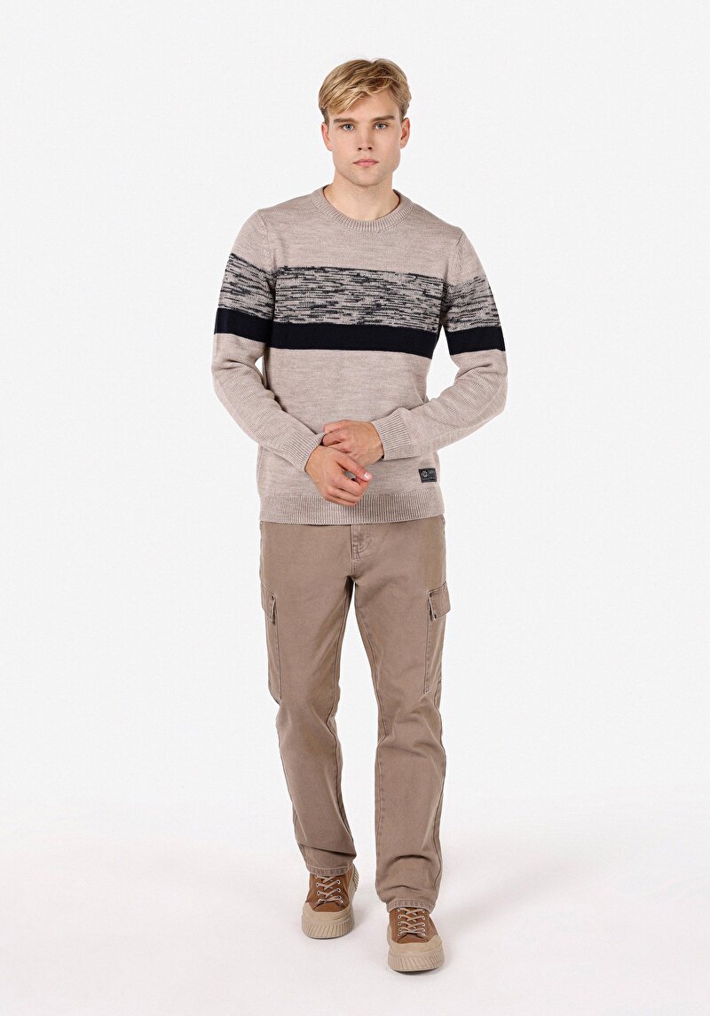 Afișați detalii pentru Pulover De Barbati Bej Regular Fit  Cl1071564