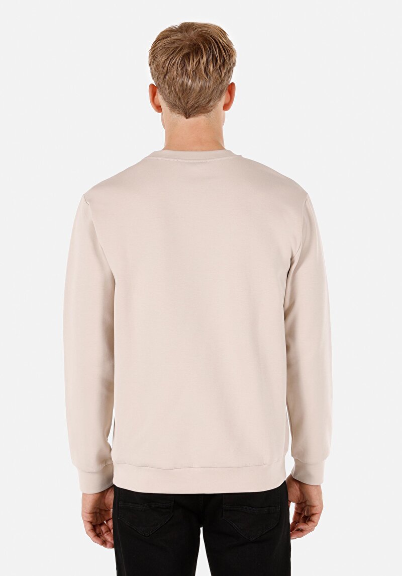 Imagine a Tricou Cu Maneca Lunga De Barbati Bej Regular Fit Cl1071232