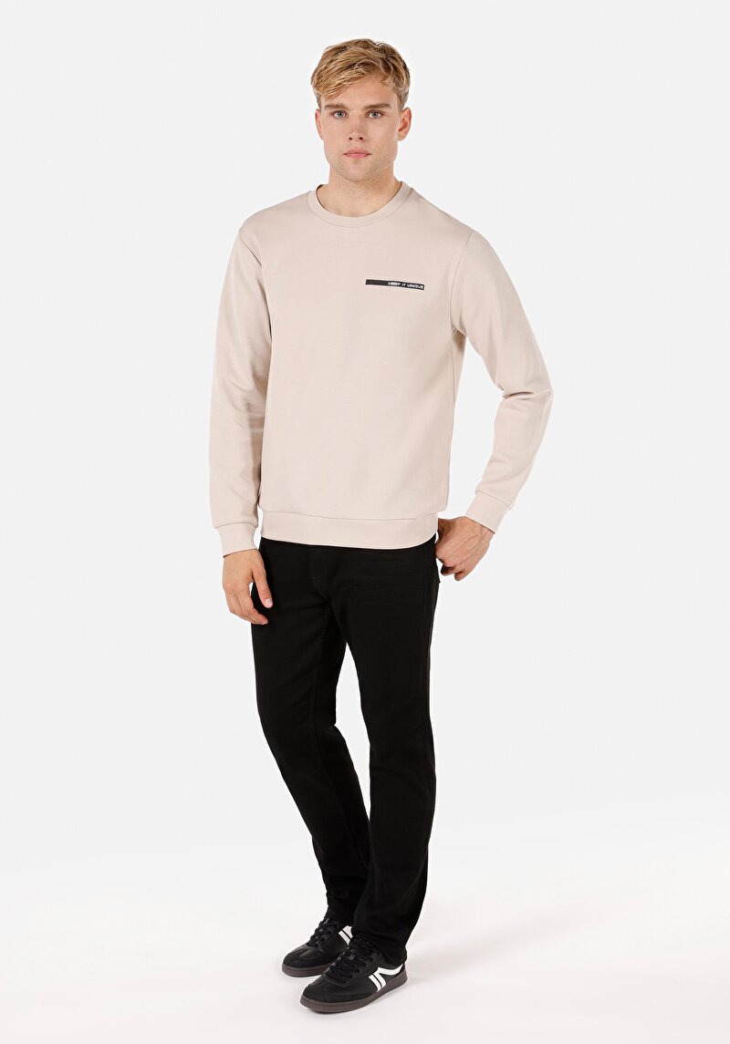 Imagine a Tricou Cu Maneca Lunga De Barbati Bej Regular Fit Cl1071232