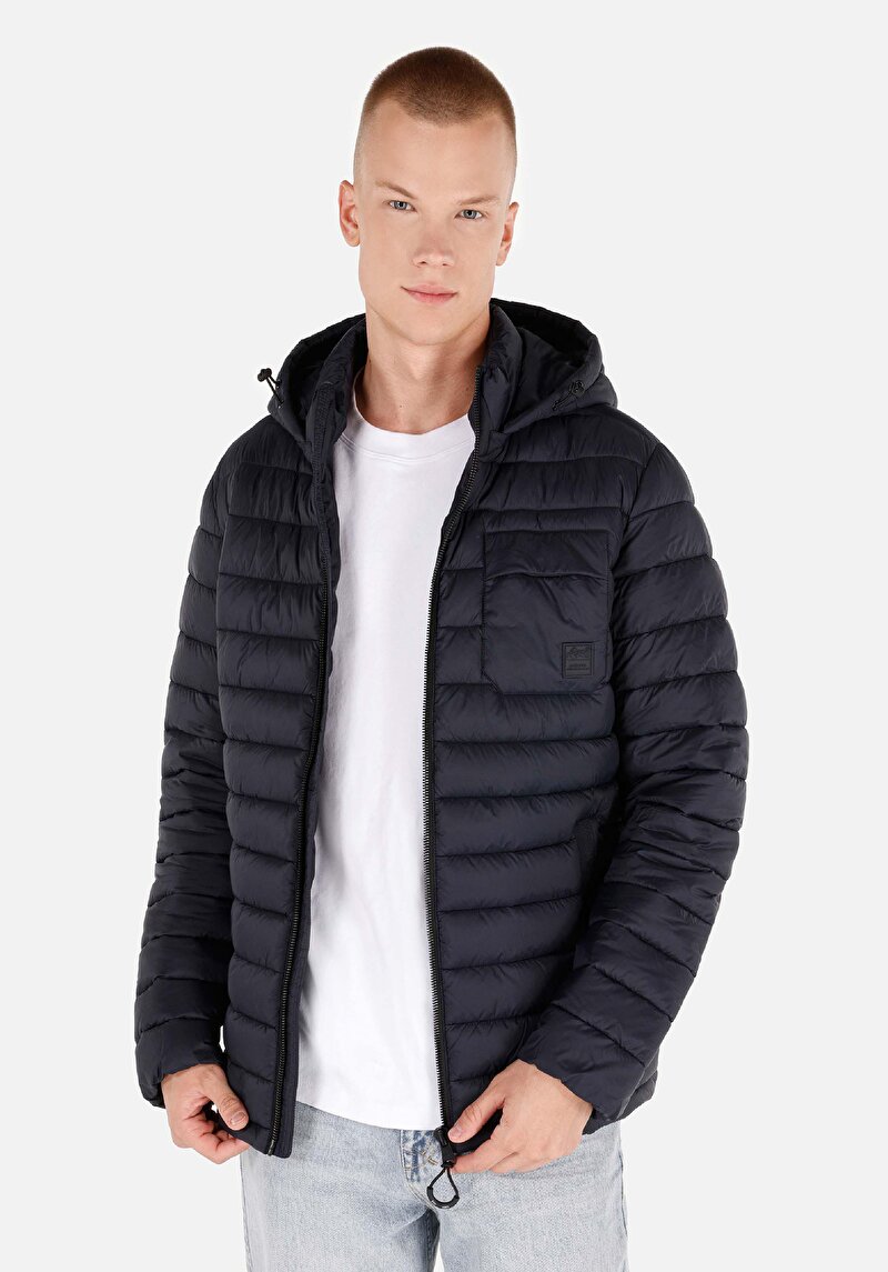 Imagine a Jacheta De Barbati Albastru Marin Slim Fit Cl1071235