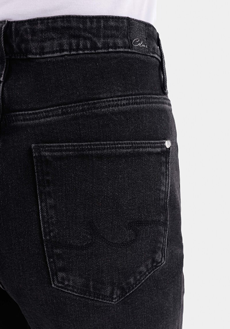 Afișați detalii pentru Slim Fit Talie Medie Picior Subțire Blugi Din Denim Pentru Femei