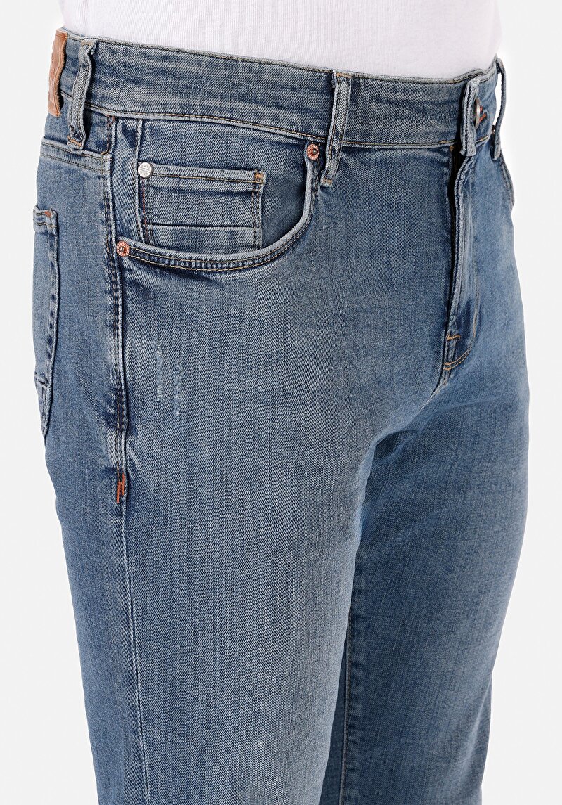 Afișați detalii pentru Pantaloni De Barbati Albastru Inchis Slim Fit 041 Danny Cl1071245