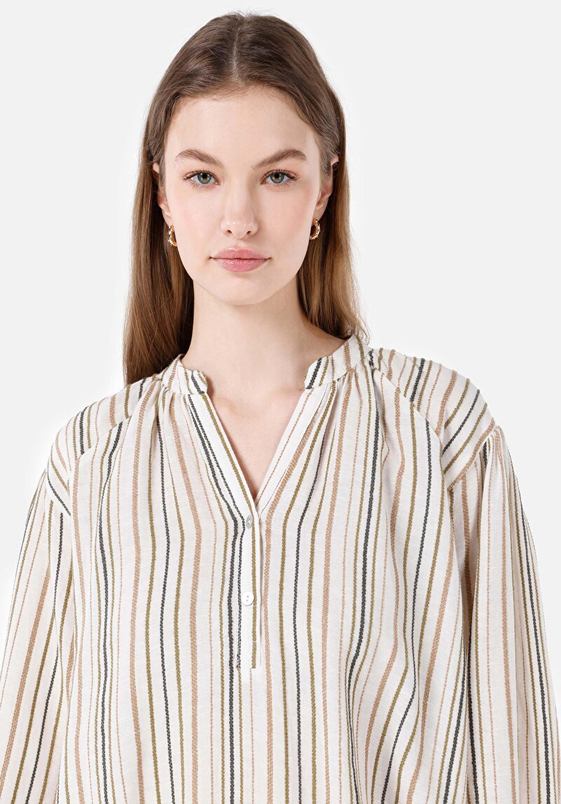 Afișați detalii pentru Cămașă Bej Pentru Femei Regular Fit