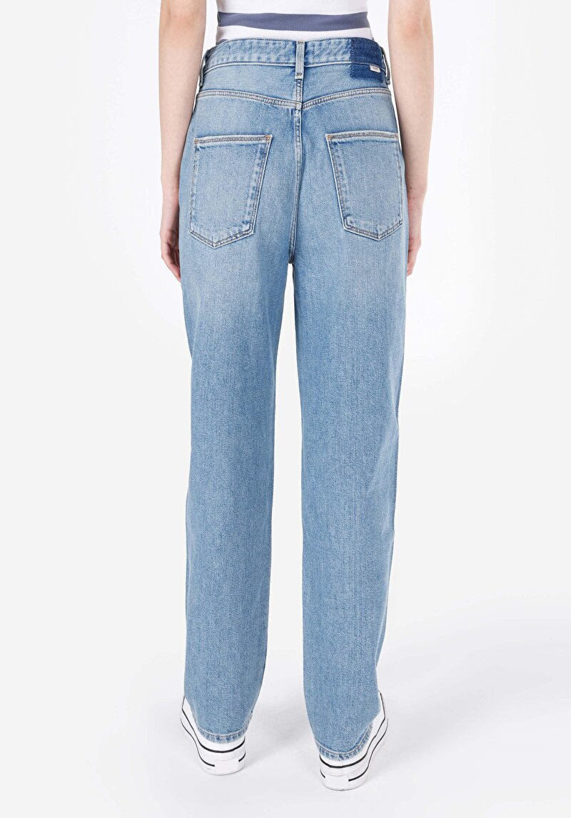 Afișați detalii pentru Blugi İndigo Pentru Femei Cu Croială Dreaptă