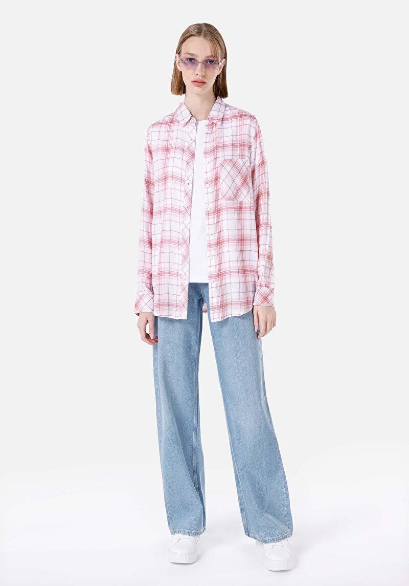 Imagine a Camasa Cu Maneca Lunga De Dama Roz Regular Fit Cl1067152