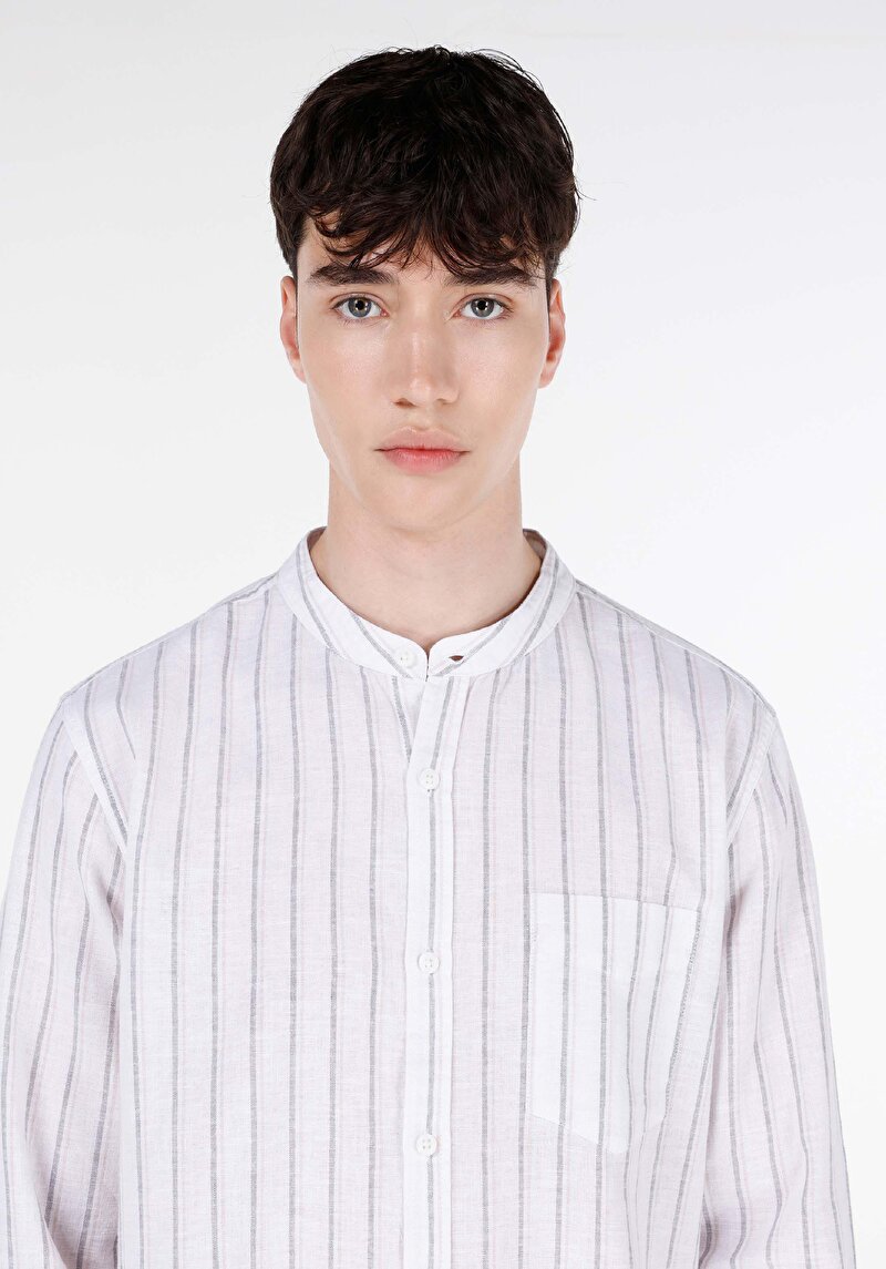 Imagine a Camasa Cu Maneca Lunga De Barbati Alb Regular Fit Cl1068816