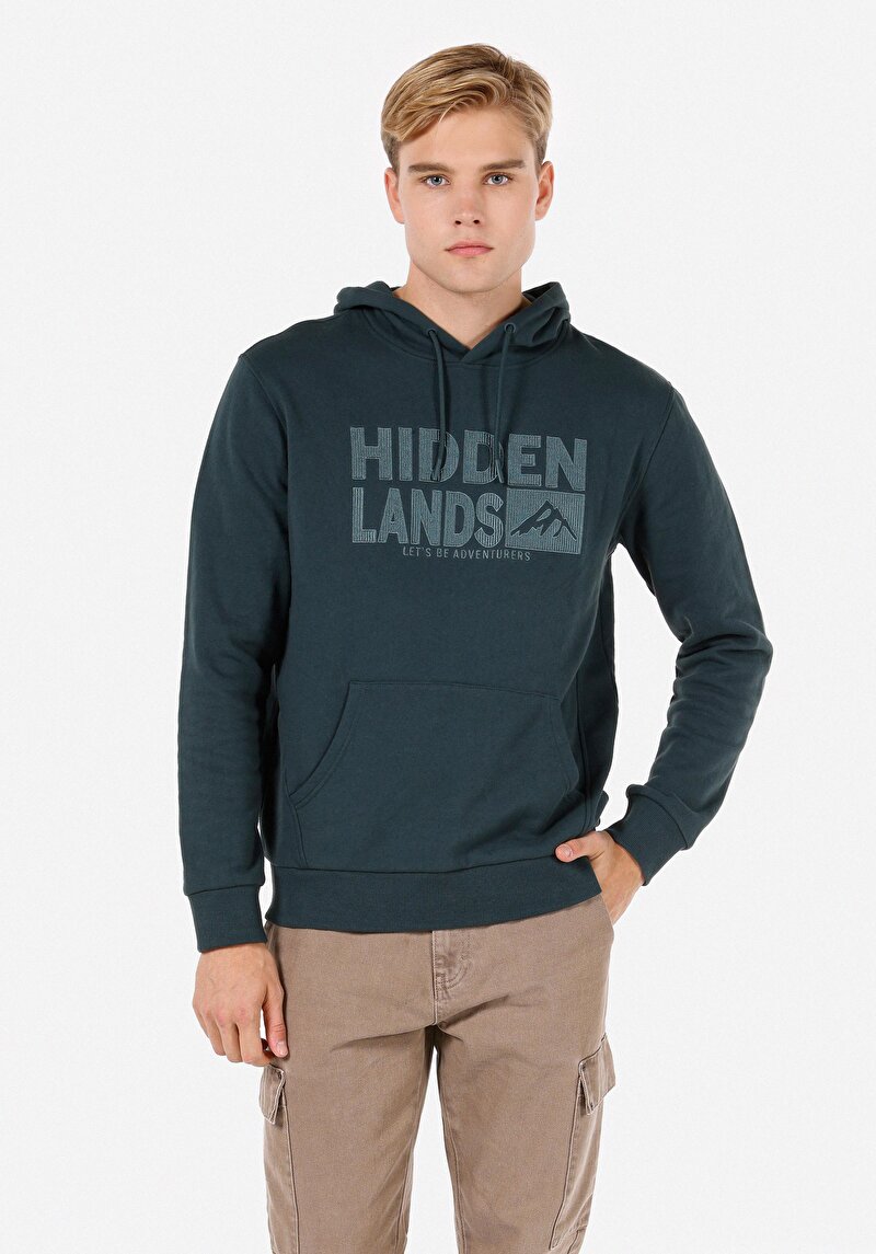 Imagine a Hanorac / Bluza De Barbati Verde Regular Fit Cl1071263