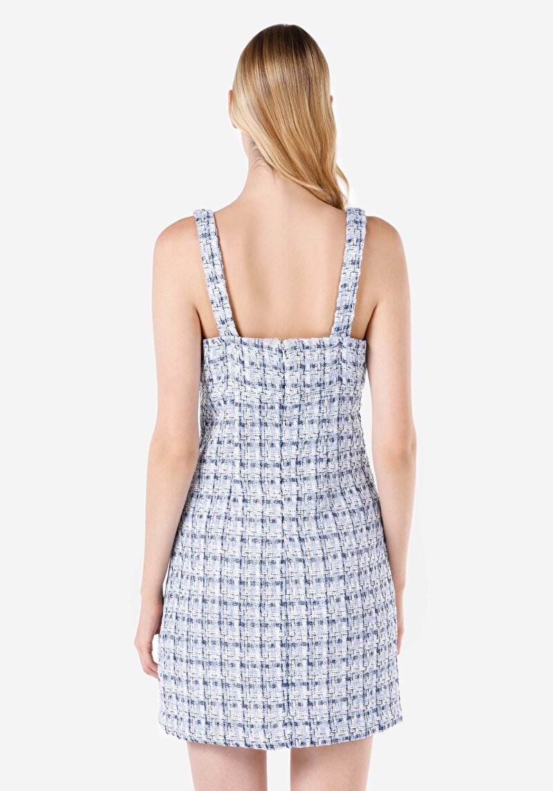 Imagine a Rochie Albastră Pentru Femei Slim Fit