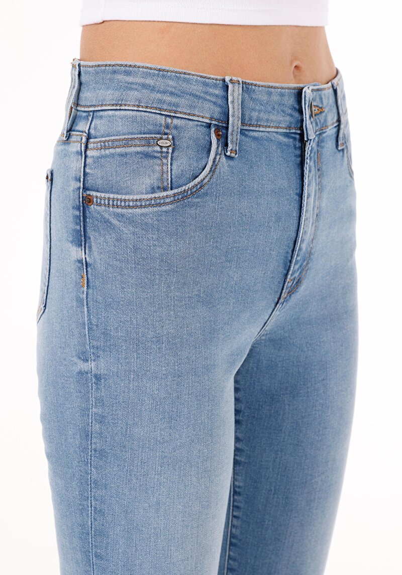 Afișați detalii pentru Pantaloni De Dama Albastru Slim Fit  Cl1071674