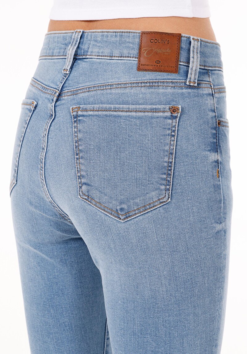 Afișați detalii pentru Pantaloni De Dama Albastru Slim Fit  Cl1071674