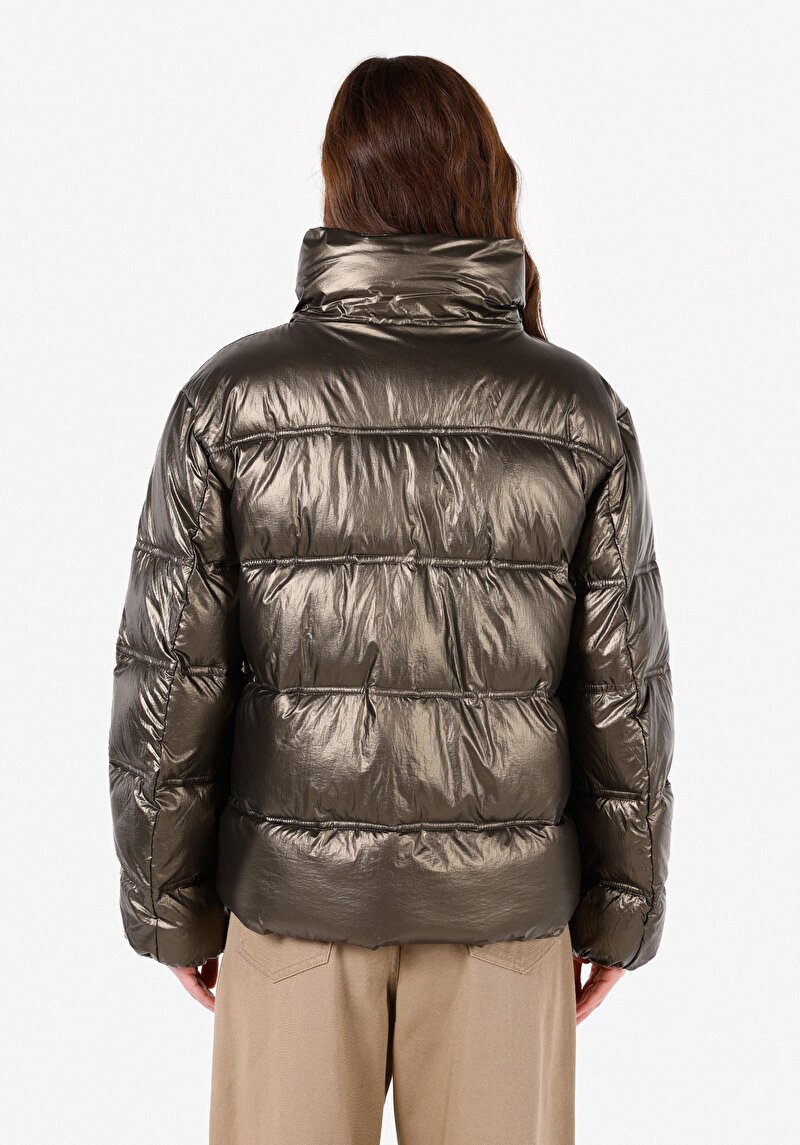 Afișați detalii pentru Palton Verde Pentru Femei Cu Glugă Regular Fit