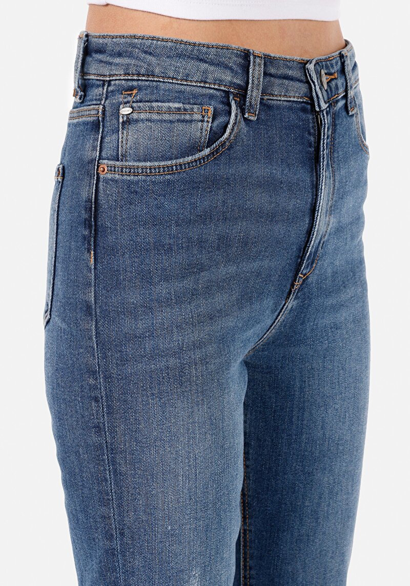 Afișați detalii pentru Pantaloni De Dama Albastru Regular Fit 791 Monica Cl1071677