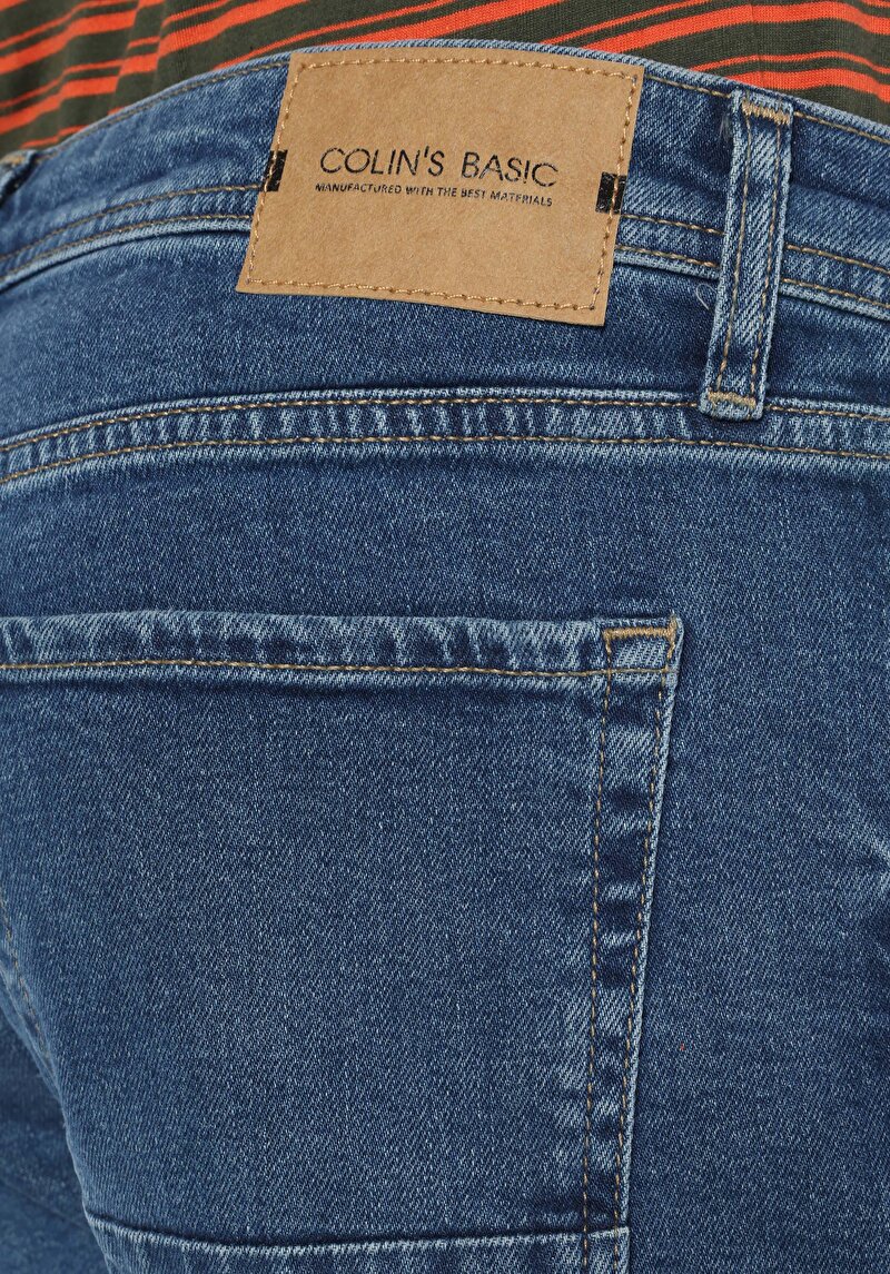 Afișați detalii pentru Pantaloni De Barbati Albastru Straight Fit 044 Karl Cl1065534