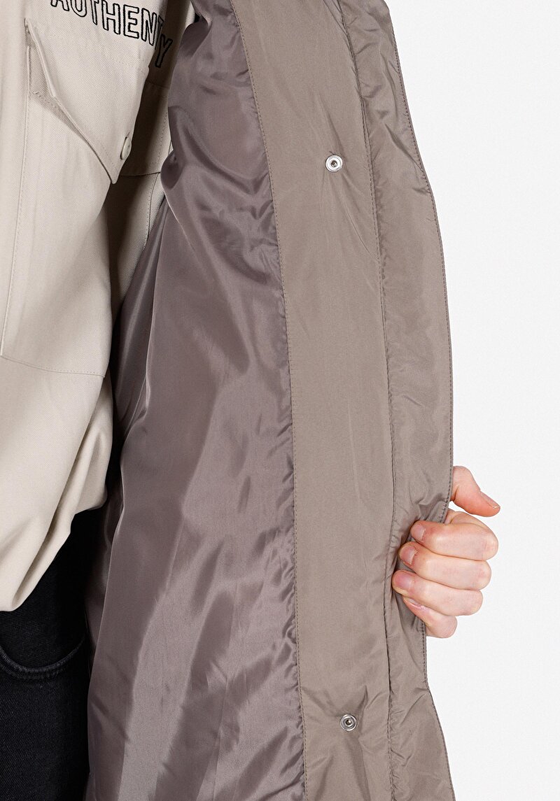 Afișați detalii pentru Palton Pentru Femei Cu Gât Înalt Regular Fit