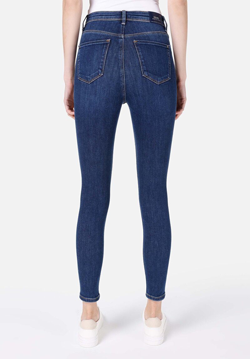 Afișați detalii pentru Blugi Skinny Fit Indigo Închis Pentru Femei