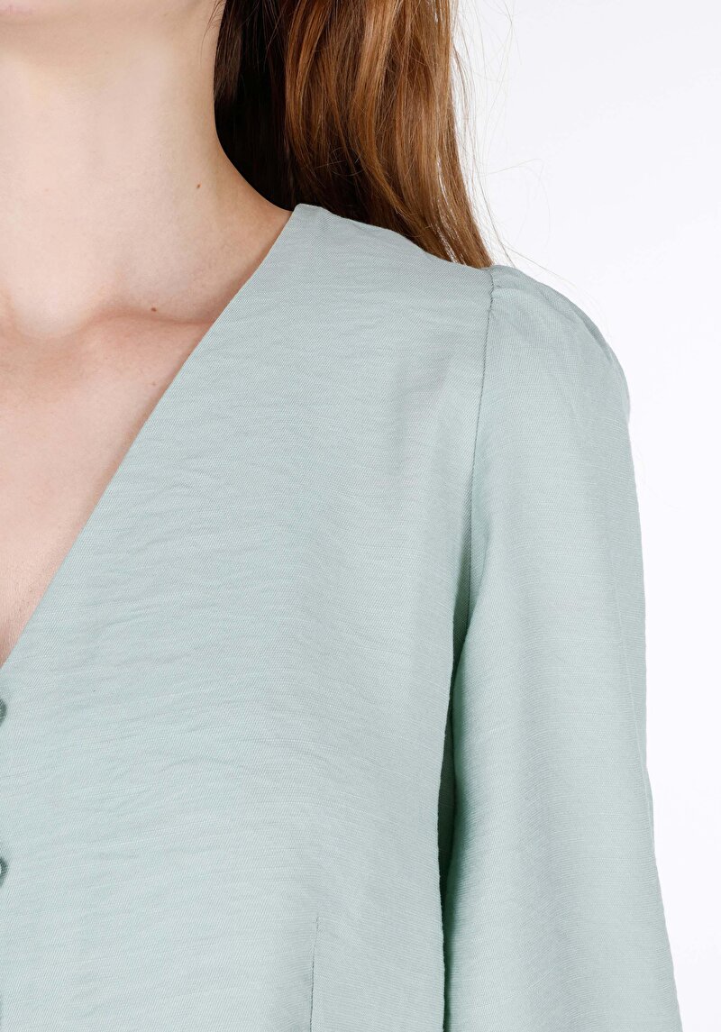 Imagine a Camasa Cu Maneca Lunga De Dama Verde Regular Fit Cl1068899