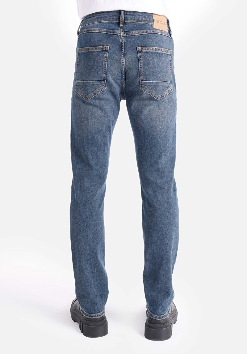 Imagine a Pantaloni De Barbati Albastru Regular Fit 045 David Cl1065540