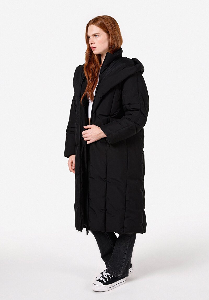 Afișați detalii pentru Palton De Dama Negru Regular Fit  Cl1070992