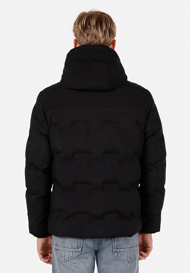 Afișați detalii pentru Palton Negru Pentru Bărbați Regular Fit