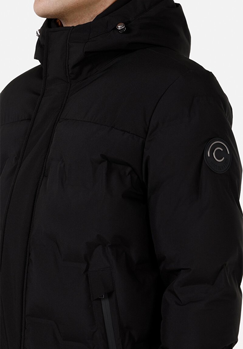 Afișați detalii pentru Palton Negru Pentru Bărbați Regular Fit