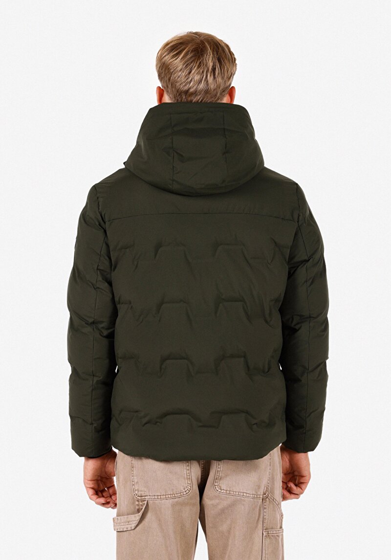 Imagine a Palton Verde Pentru Bărbați Regular Fit