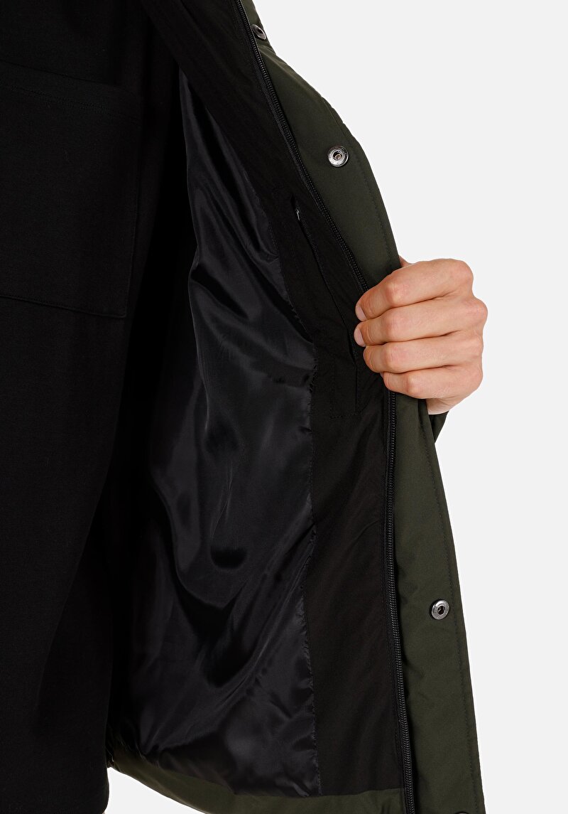 Afișați detalii pentru Palton Verde Pentru Bărbați Regular Fit