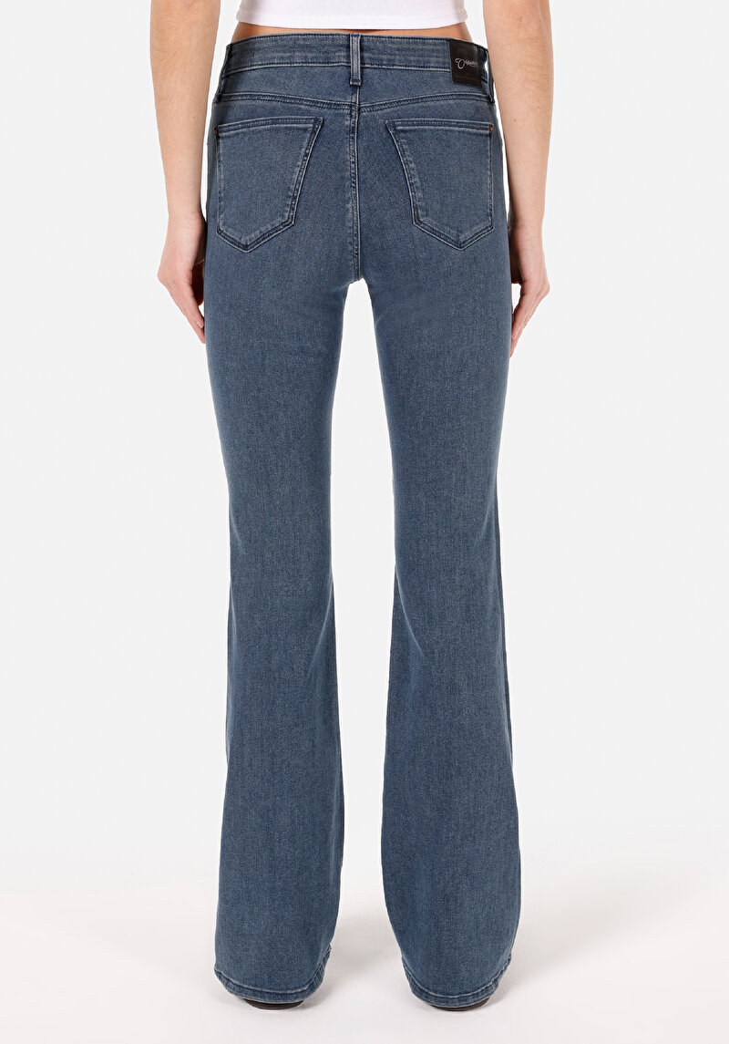 Afișați detalii pentru Pantaloni De Dama Albastru Inchis Slim Fit  Cl1071687