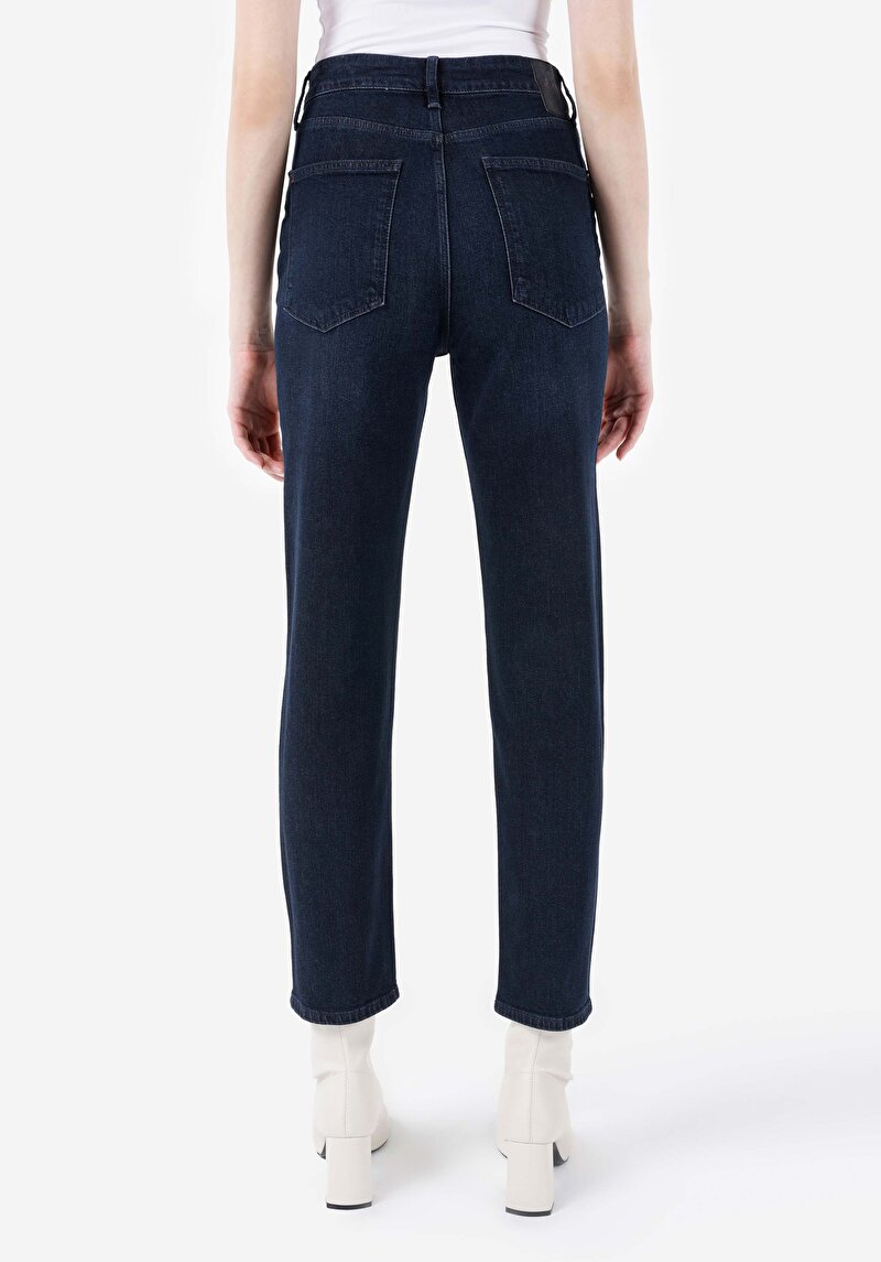 Imagine a Slim Fit Talie Medie Picior Subțire Blugi Din Denim Pentru Femei