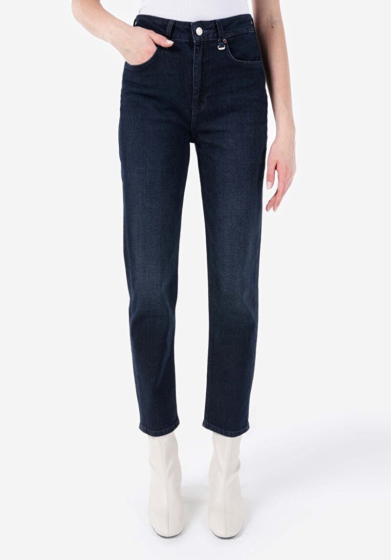 Afișați detalii pentru Slim Fit Talie Medie Picior Subțire Blugi Din Denim Pentru Femei