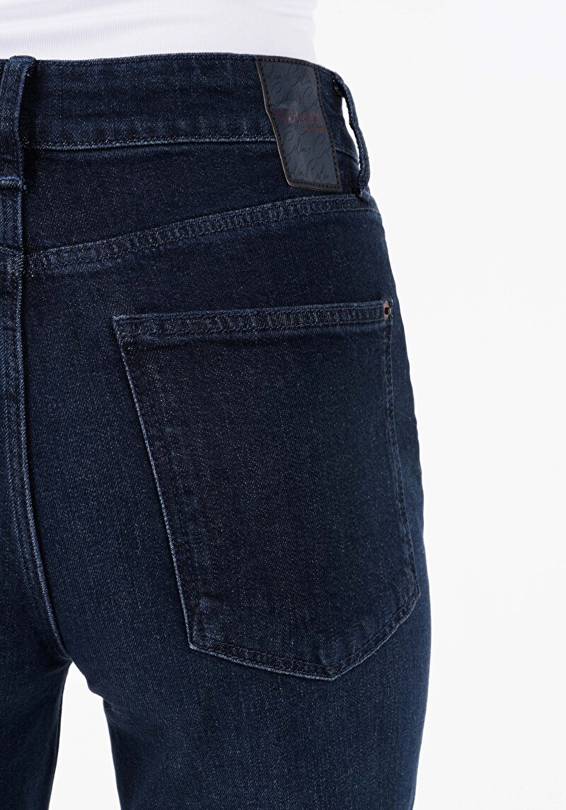 Afișați detalii pentru Slim Fit Talie Medie Picior Subțire Blugi Din Denim Pentru Femei