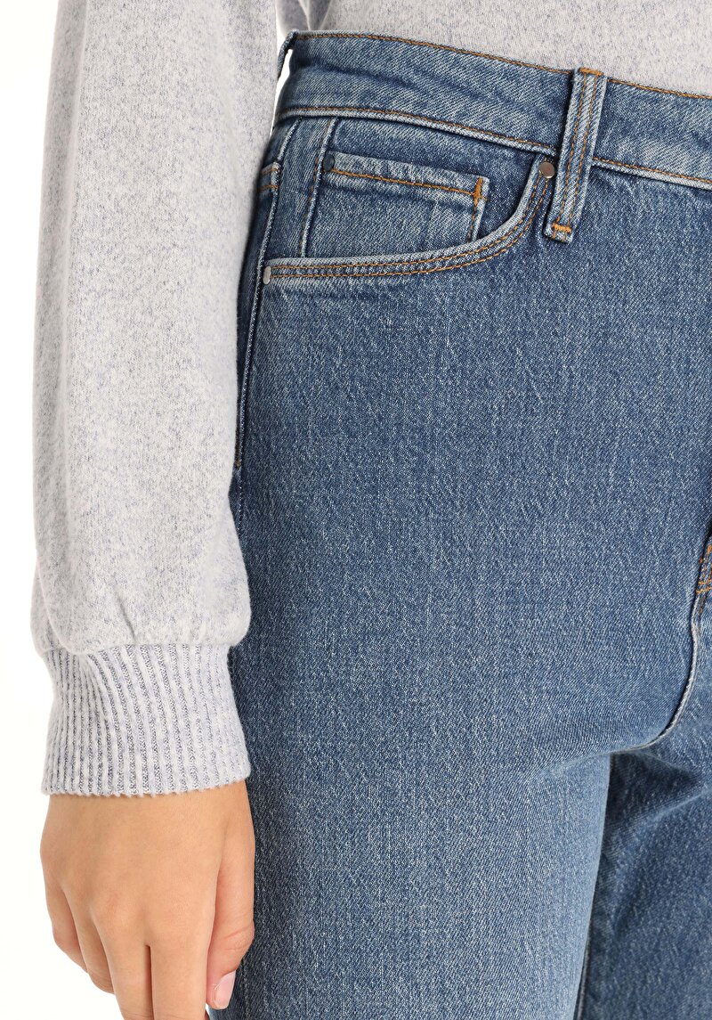 Afișați detalii pentru Pantaloni De Dama Albastru Regular Fit 792 Mila Cl1065553