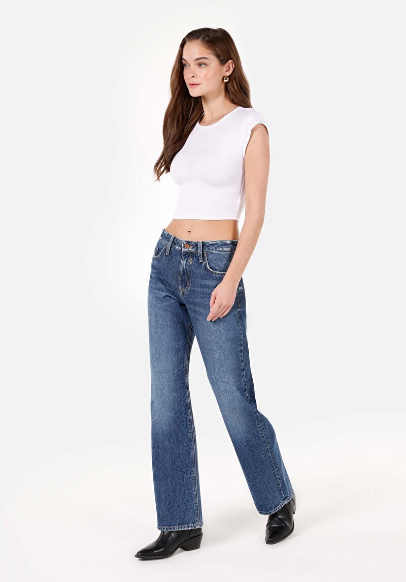 Imagine a Pantaloni De Dama Denim Straight Fit  Cl1071688