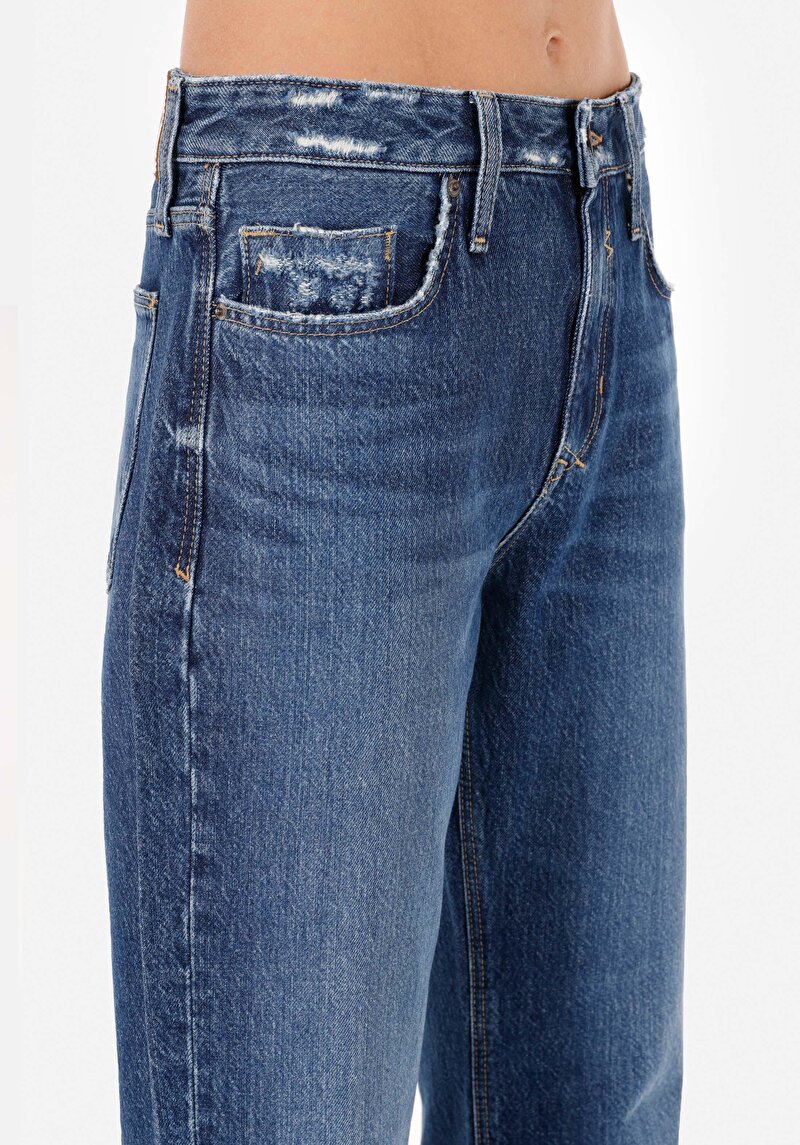 Afișați detalii pentru Pantaloni De Dama Denim Straight Fit  Cl1071688