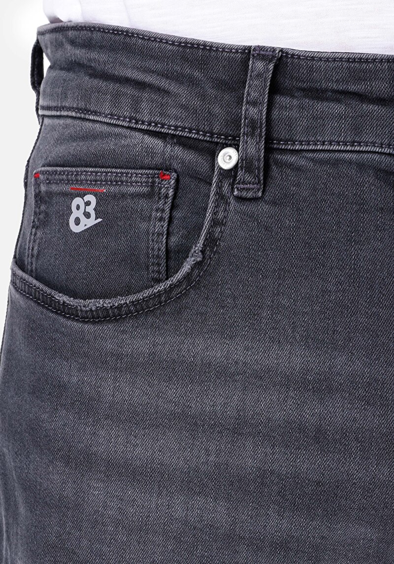 Afișați detalii pentru Blugi Negri Pentru Bărbați Cu Talie Joasă Și Talie İngustă Slim Fit